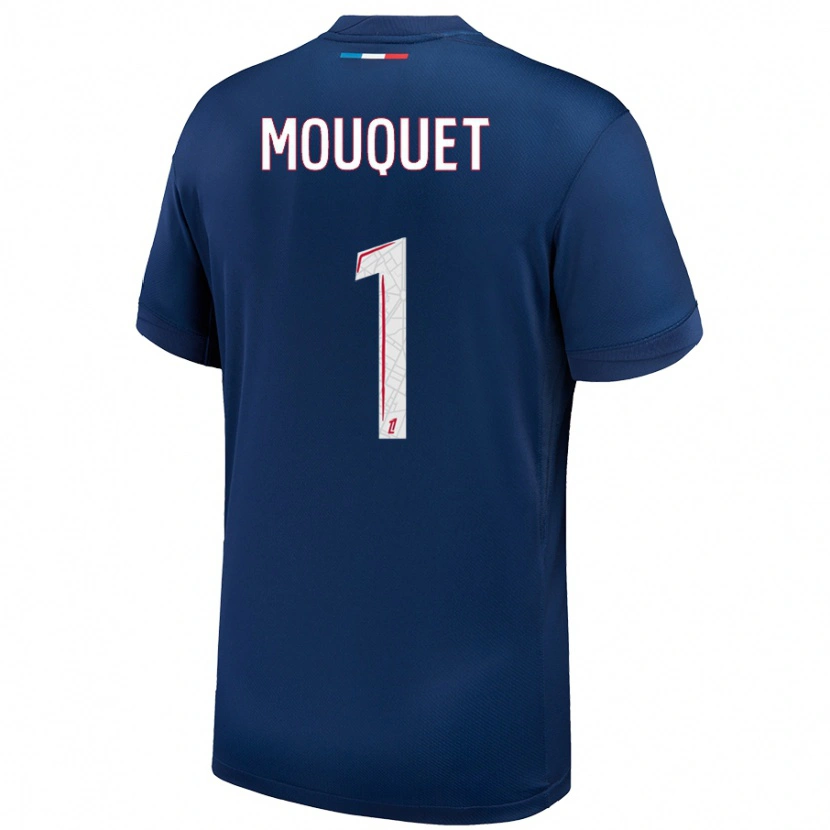 Danxen Homme Maillot Louis Mouquet #1 Bleu Marine Blanc Tenues Domicile 2024/25 T-Shirt