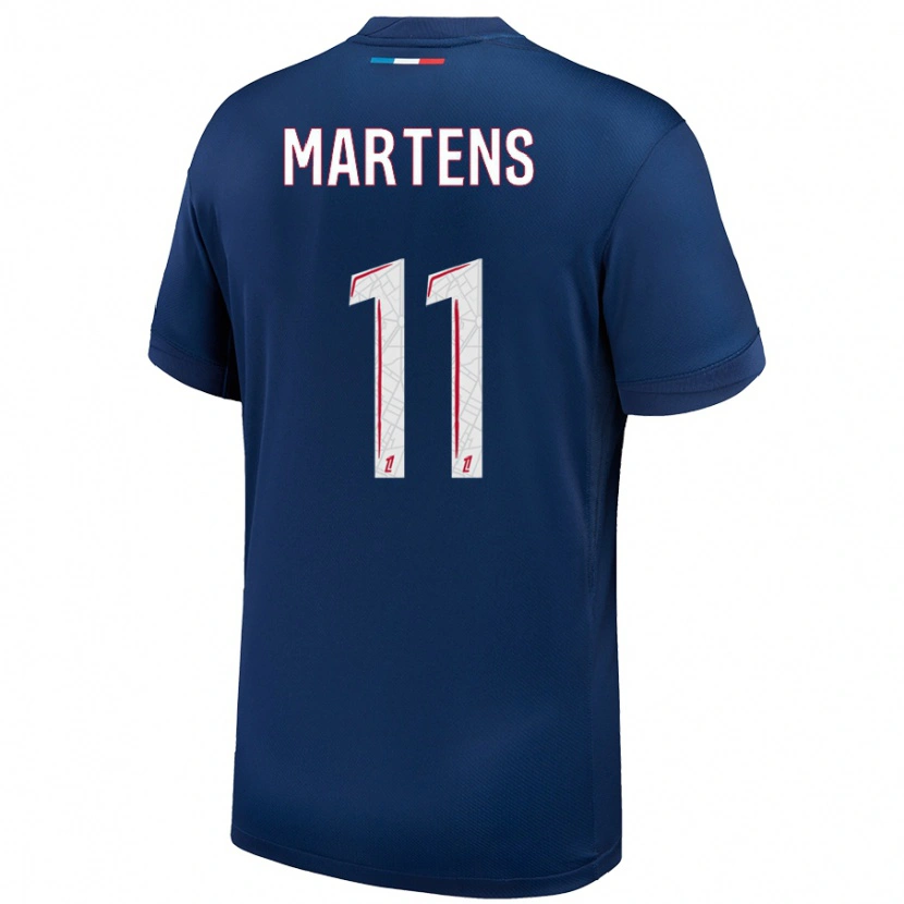 Danxen Homme Maillot Lieke Martens #11 Bleu Marine Blanc Tenues Domicile 2024/25 T-Shirt