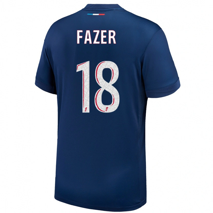 Danxen Homme Maillot Laurina Fazer #18 Bleu Marine Blanc Tenues Domicile 2024/25 T-Shirt