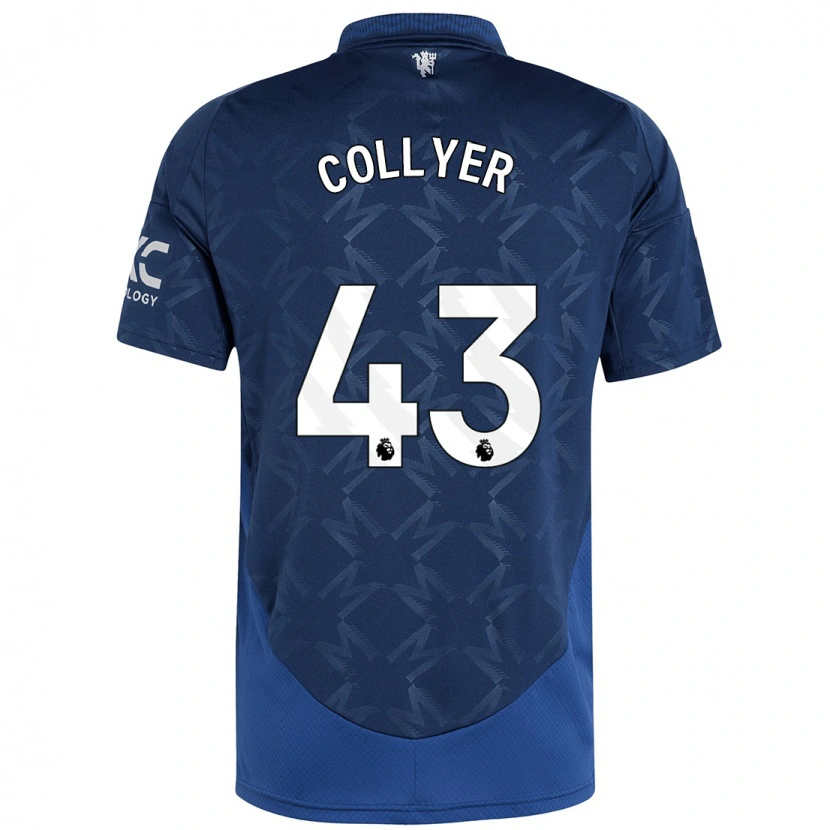 Danxen Homme Maillot Toby Collyer #43 Indigo Tenues Extérieur 2024/25 T-Shirt