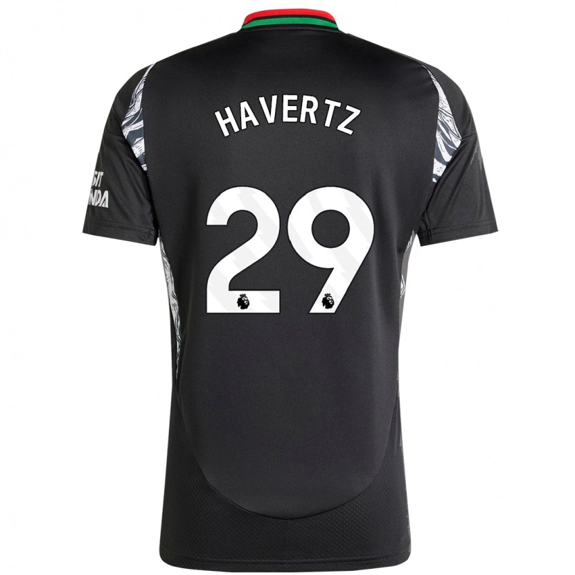 Danxen Homme Maillot Kai Havertz #29 Noir Tenues Extérieur 2024/25 T-Shirt