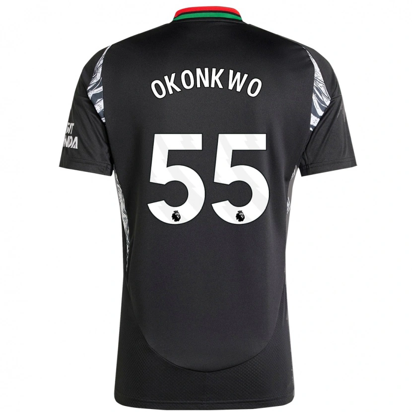 Danxen Homme Maillot Brian Okonkwo #55 Noir Tenues Extérieur 2024/25 T-Shirt