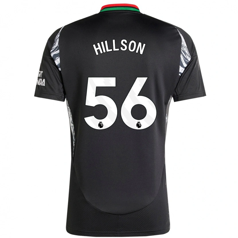 Danxen Homme Maillot James Hillson #56 Noir Tenues Extérieur 2024/25 T-Shirt