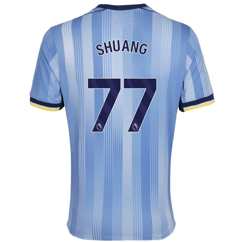 Danxen Homme Maillot Wang Shuang #77 Bleu Clair Tenues Extérieur 2024/25 T-Shirt