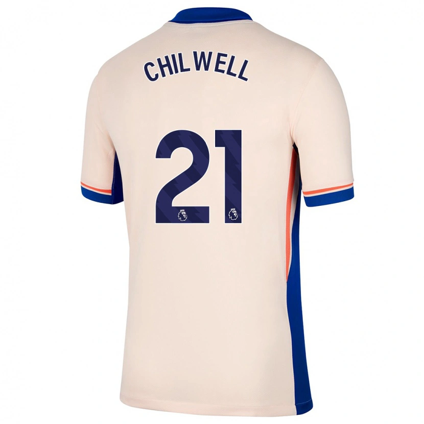 Danxen Homme Maillot Ben Chilwell #21 Beige Clair Tenues Extérieur 2024/25 T-Shirt