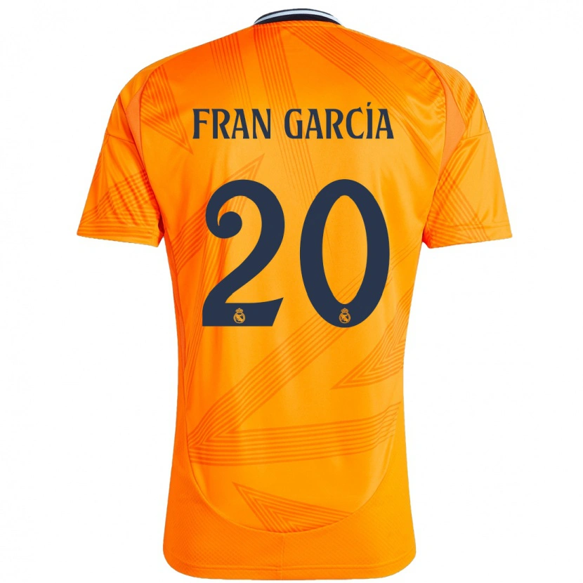 Danxen Homme Maillot Fran García #20 Orange Tenues Extérieur 2024/25 T-Shirt