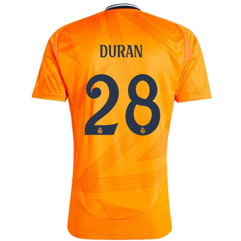 Danxen Homme Maillot Pol Duran #28 Orange Tenues Extérieur 2024/25 T-Shirt