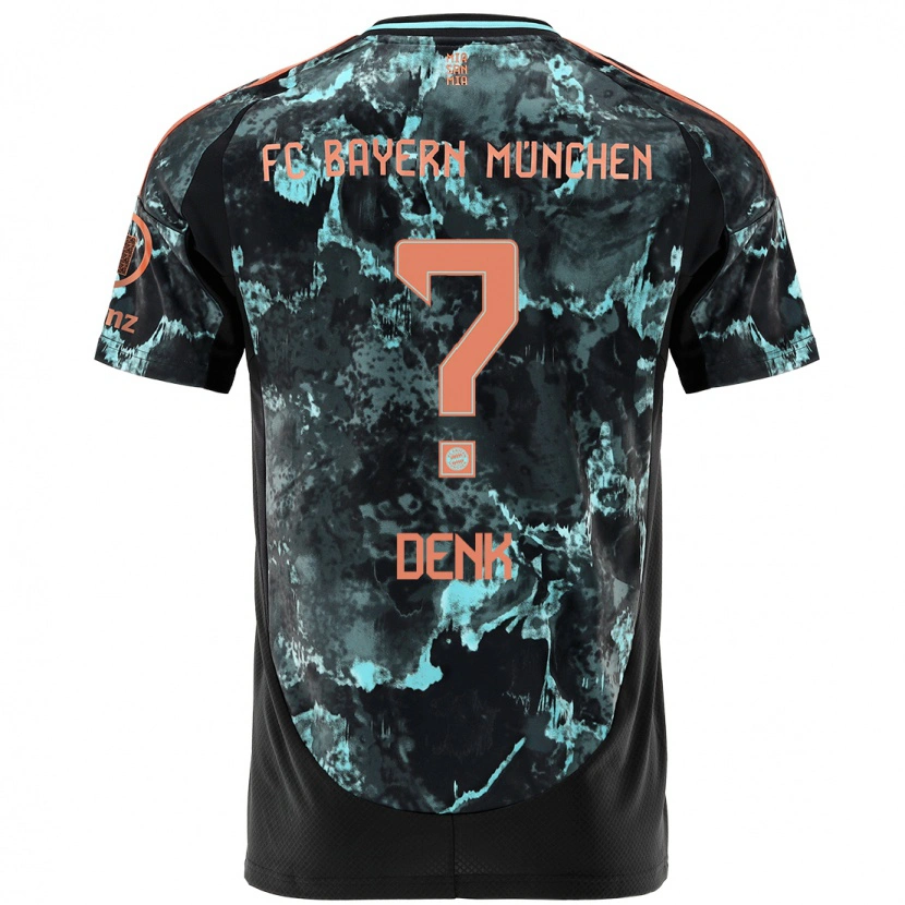 Danxen Homme Maillot Luca Denk #0 Noir Tenues Extérieur 2024/25 T-Shirt