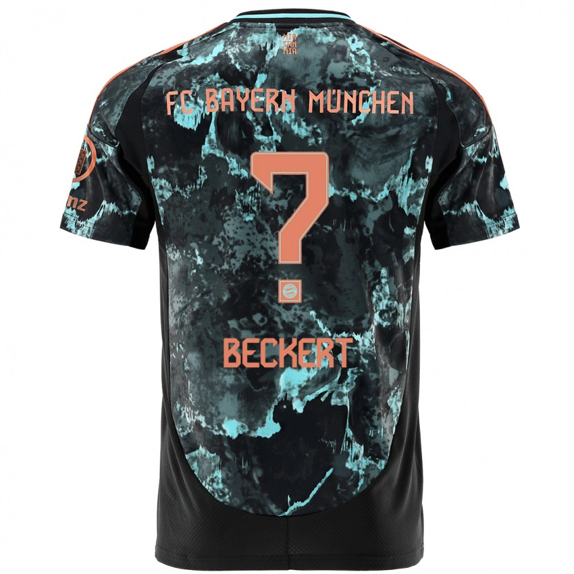 Danxen Homme Maillot Valentin Beckert #0 Noir Tenues Extérieur 2024/25 T-Shirt