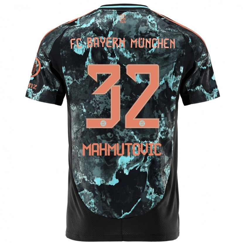 Danxen Homme Maillot Ena Mahmutovic #32 Noir Tenues Extérieur 2024/25 T-Shirt