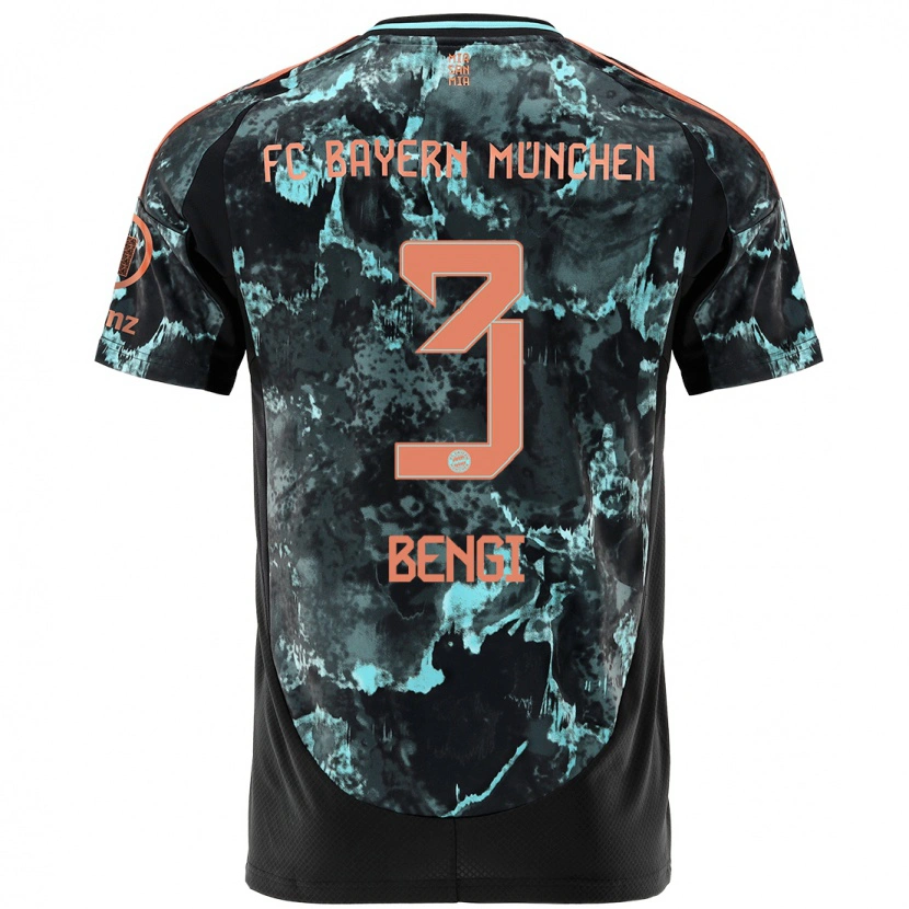 Danxen Homme Maillot Kaan Bengi #3 Noir Tenues Extérieur 2024/25 T-Shirt