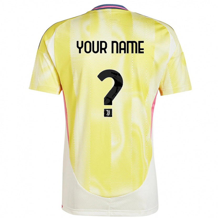 Danxen Homme Maillot Votre Nom #0 Jaune Solaire Tenues Extérieur 2024/25 T-Shirt