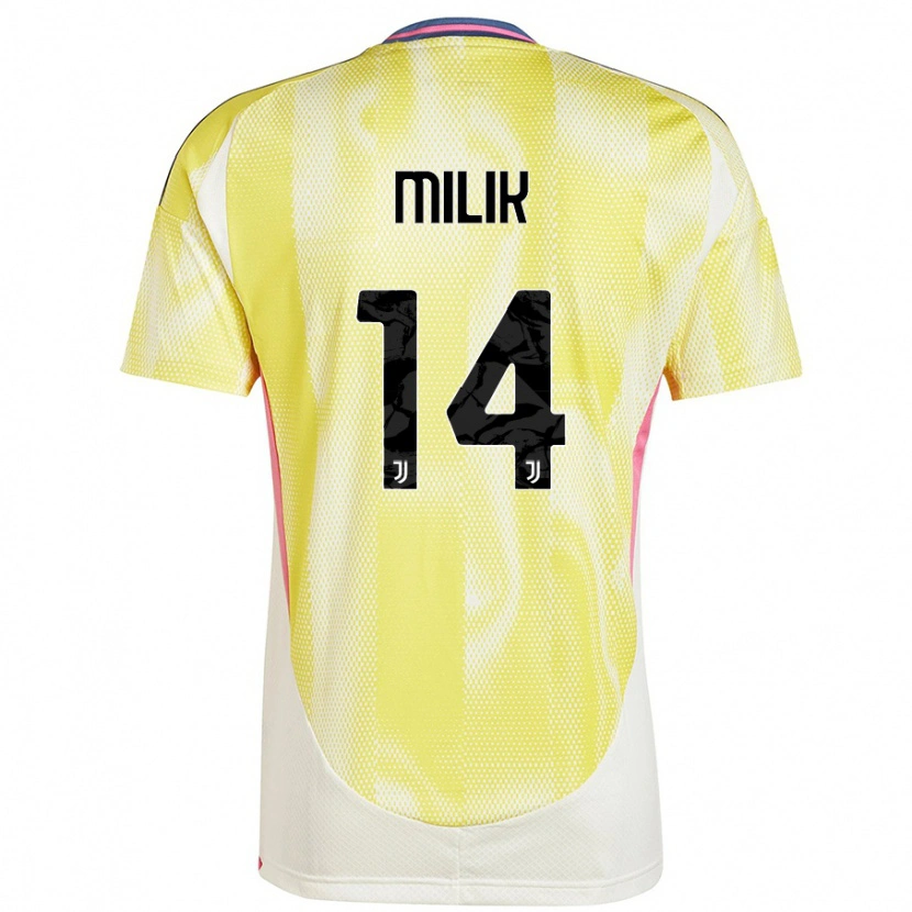 Danxen Homme Maillot Arkadiusz Milik #14 Jaune Solaire Tenues Extérieur 2024/25 T-Shirt