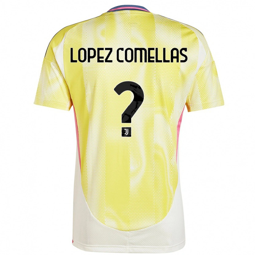 Danxen Homme Maillot Ivan Lopez Comellas #0 Jaune Solaire Tenues Extérieur 2024/25 T-Shirt