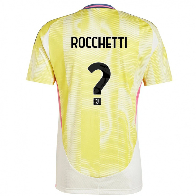 Danxen Homme Maillot Edoardo Rocchetti #0 Jaune Solaire Tenues Extérieur 2024/25 T-Shirt