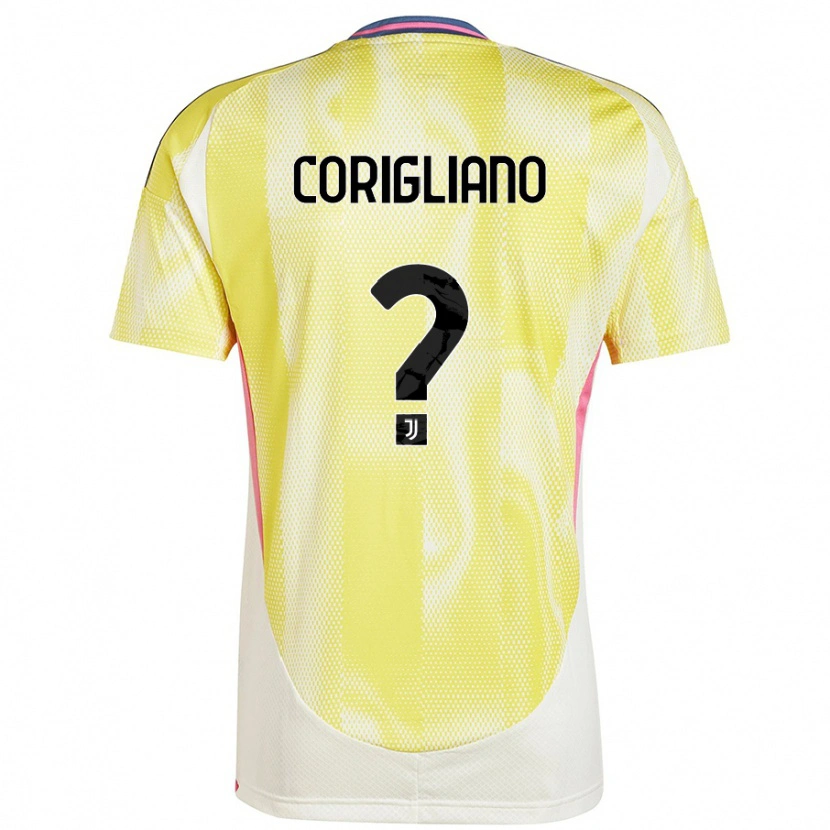 Danxen Homme Maillot Thomas Corigliano #0 Jaune Solaire Tenues Extérieur 2024/25 T-Shirt