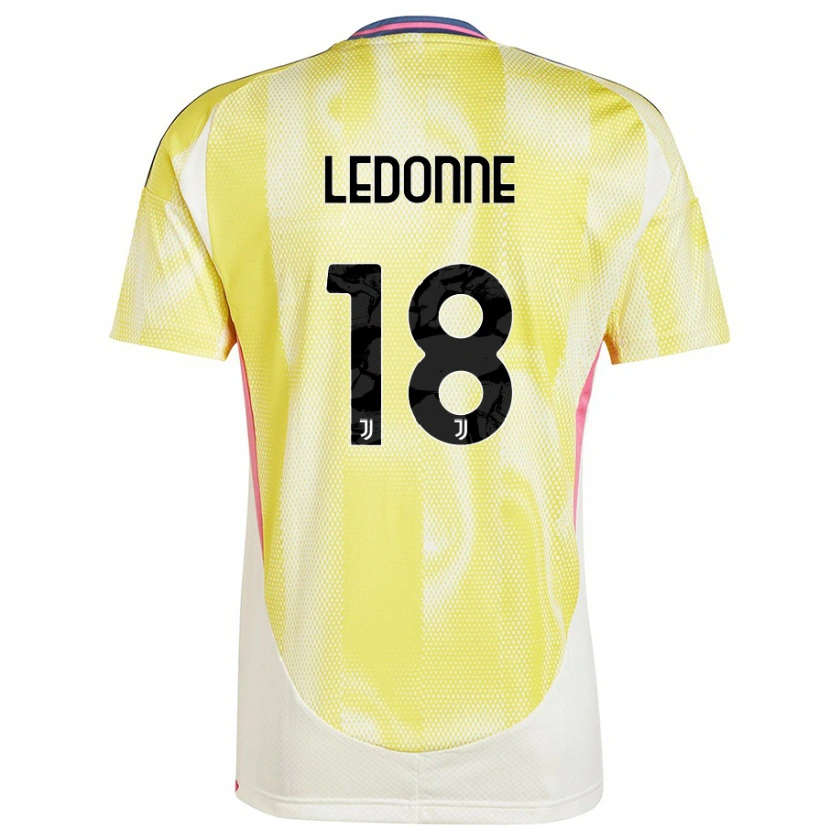 Danxen Homme Maillot Nicolò Ledonne #18 Jaune Solaire Tenues Extérieur 2024/25 T-Shirt