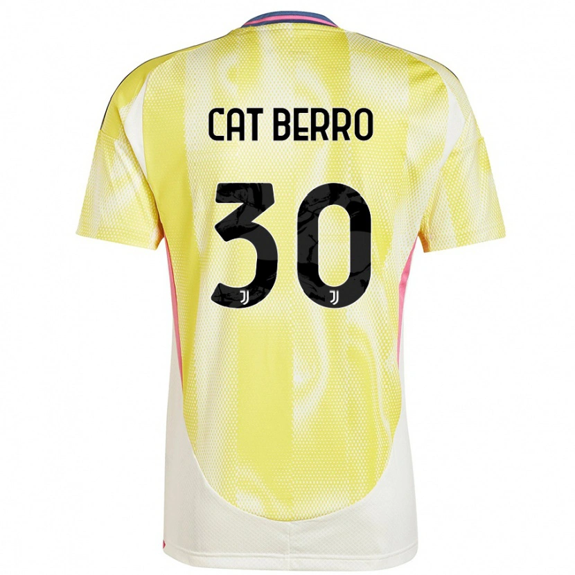 Danxen Homme Maillot Simone Cat Berro #30 Jaune Solaire Tenues Extérieur 2024/25 T-Shirt