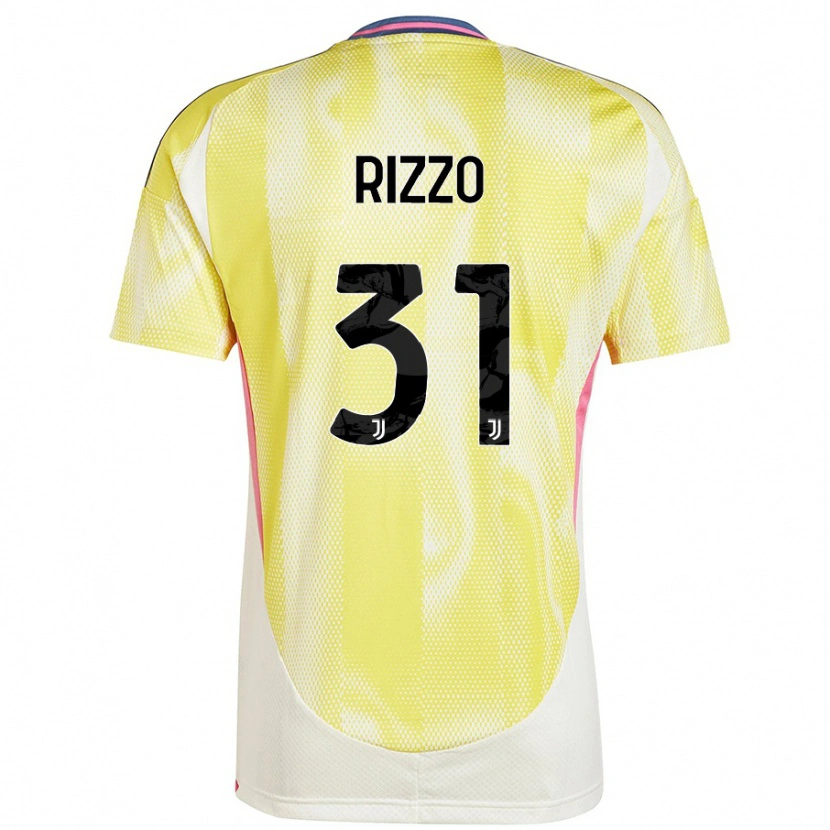 Danxen Homme Maillot Niccolò Rizzo #31 Jaune Solaire Tenues Extérieur 2024/25 T-Shirt