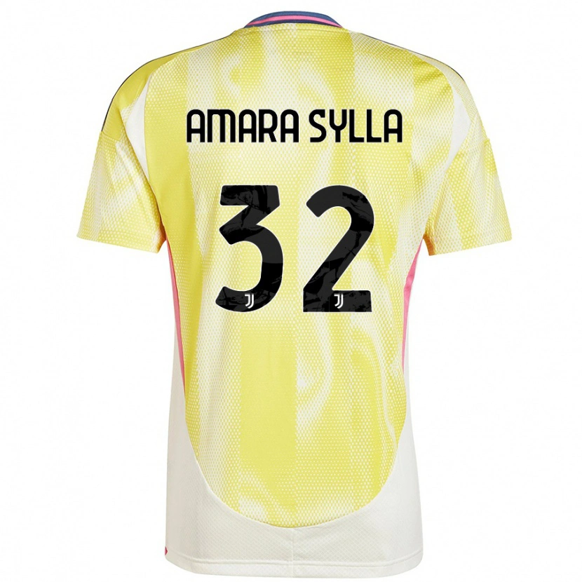 Danxen Homme Maillot Idris Amara Sylla #32 Jaune Solaire Tenues Extérieur 2024/25 T-Shirt