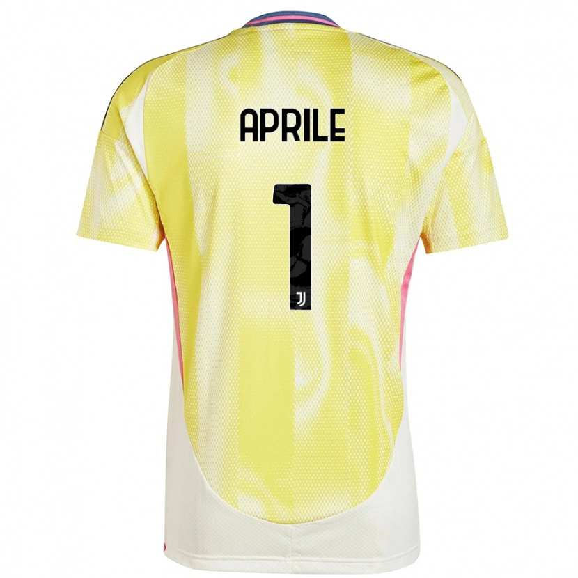 Danxen Homme Maillot Roberta Aprile #1 Jaune Solaire Tenues Extérieur 2024/25 T-Shirt