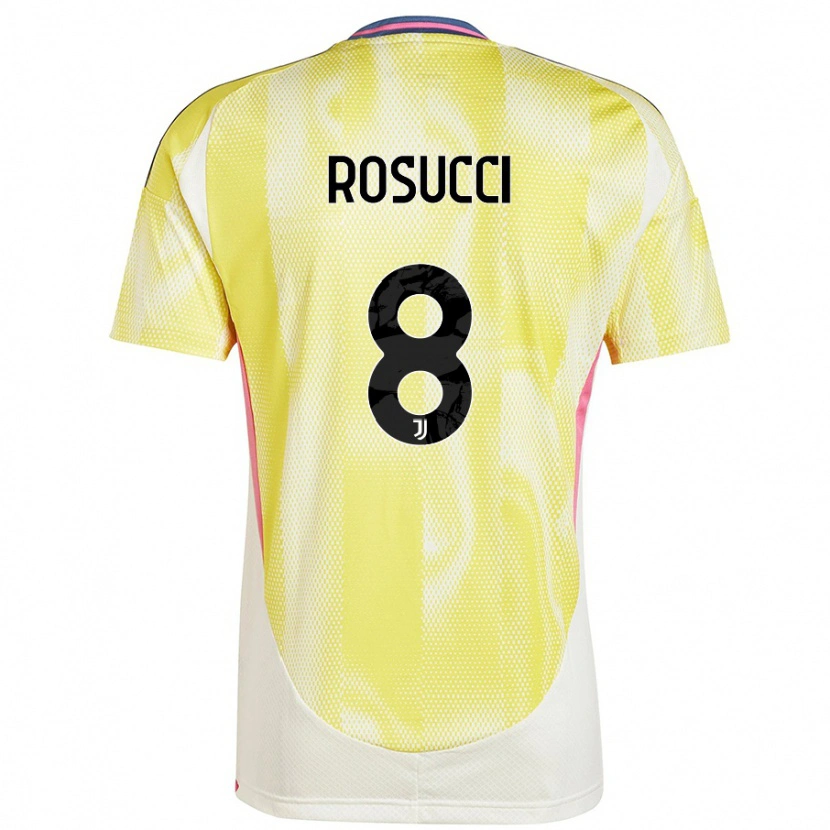 Danxen Homme Maillot Martina Rosucci #8 Jaune Solaire Tenues Extérieur 2024/25 T-Shirt