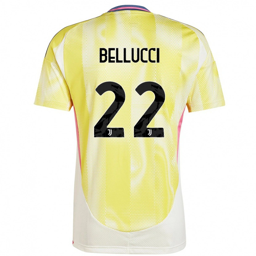 Danxen Homme Maillot Melissa Bellucci #22 Jaune Solaire Tenues Extérieur 2024/25 T-Shirt