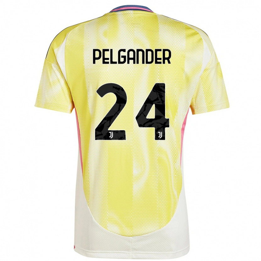 Danxen Homme Maillot Elsa Pelgander #24 Jaune Solaire Tenues Extérieur 2024/25 T-Shirt