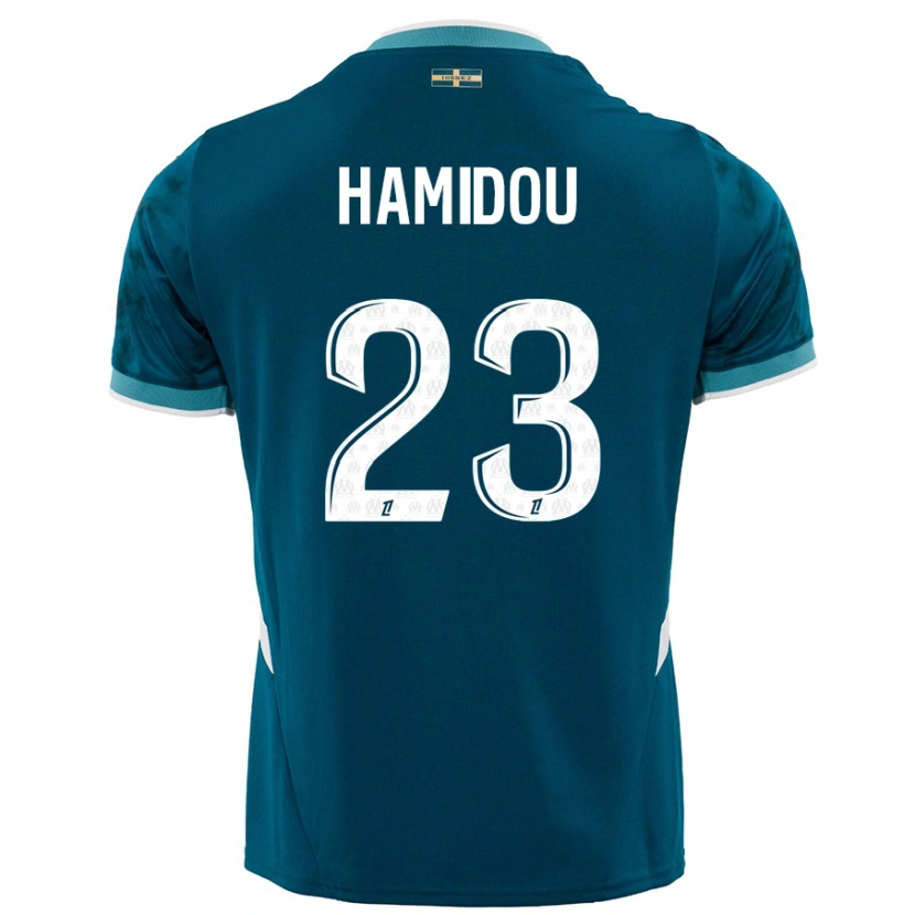 Danxen Homme Maillot Jamila Hamidou #23 Turquoise Bleu Tenues Extérieur 2024/25 T-Shirt