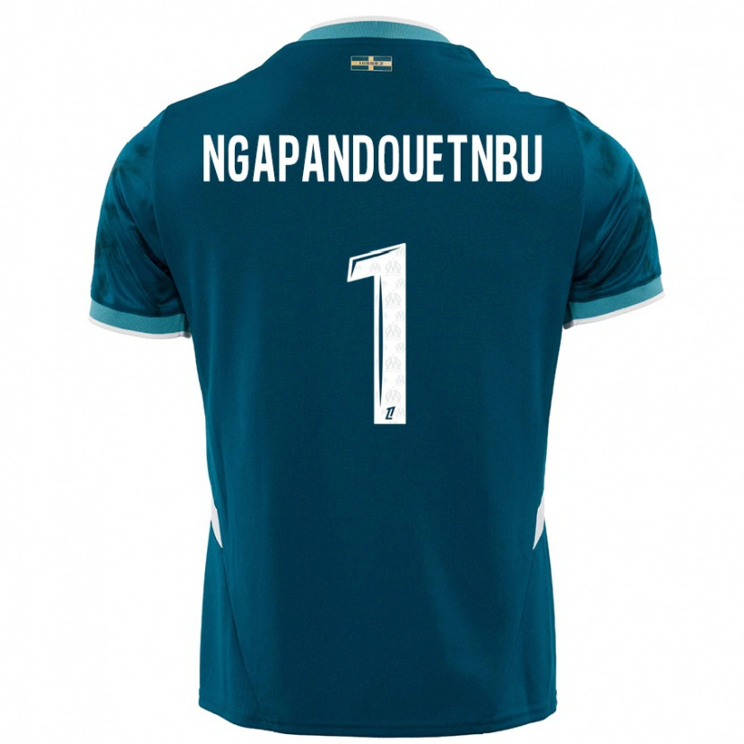 Danxen Homme Maillot Simon Ngapandouetnbu #1 Turquoise Bleu Tenues Extérieur 2024/25 T-Shirt