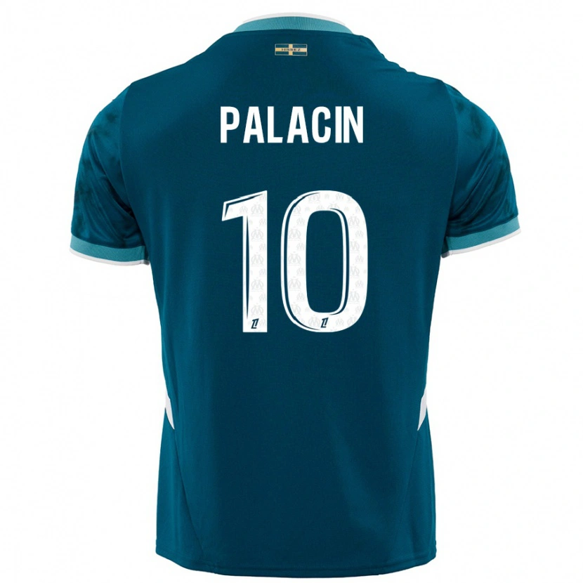 Danxen Homme Maillot Sara Palacin #10 Turquoise Bleu Tenues Extérieur 2024/25 T-Shirt