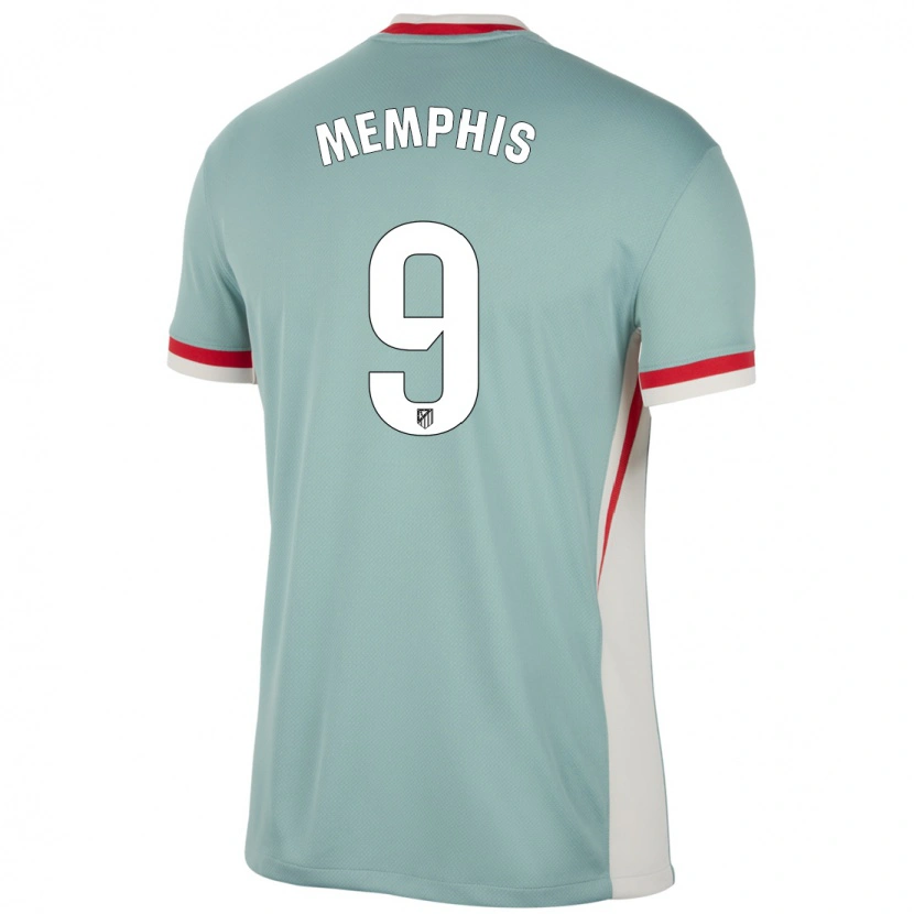 Danxen Homme Maillot Memphis Depay #9 Beige Clair Bleu Tenues Extérieur 2024/25 T-Shirt