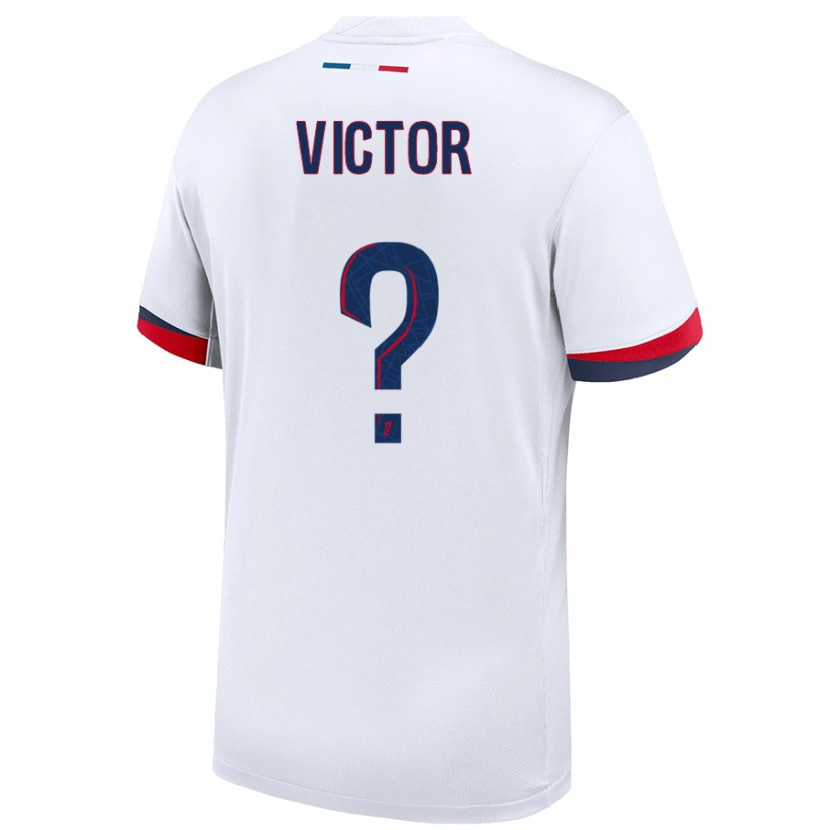 Danxen Homme Maillot Ayrton Victor #0 Blanc Bleu Rouge Tenues Extérieur 2024/25 T-Shirt