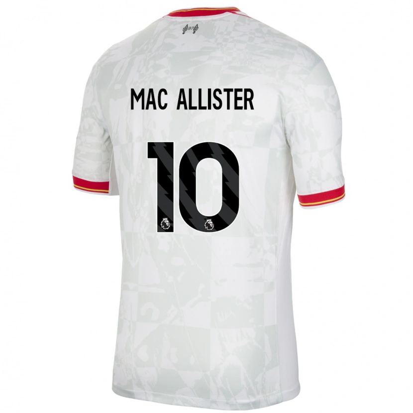 Danxen Homme Maillot Alexis Mac Allister #10 Blanc Rouge Noir Troisieme 2024/25 T-Shirt