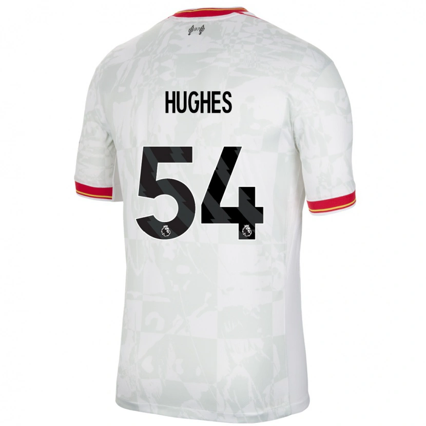 Danxen Homme Maillot Liam Hughes #54 Blanc Rouge Noir Troisieme 2024/25 T-Shirt