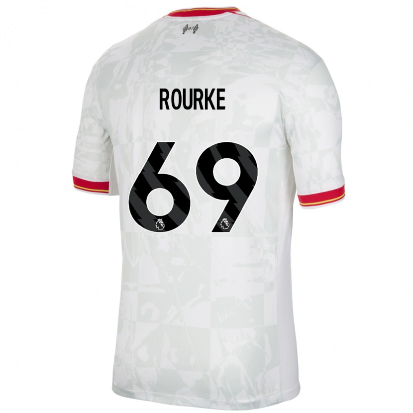 Danxen Homme Maillot Fidel O'rourke #69 Blanc Rouge Noir Troisieme 2024/25 T-Shirt