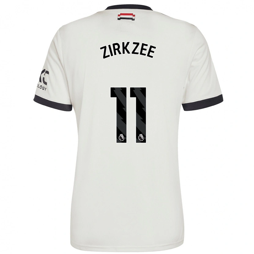 Danxen Homme Maillot Joshua Zirkzee #11 Blanc Cassé Troisieme 2024/25 T-Shirt