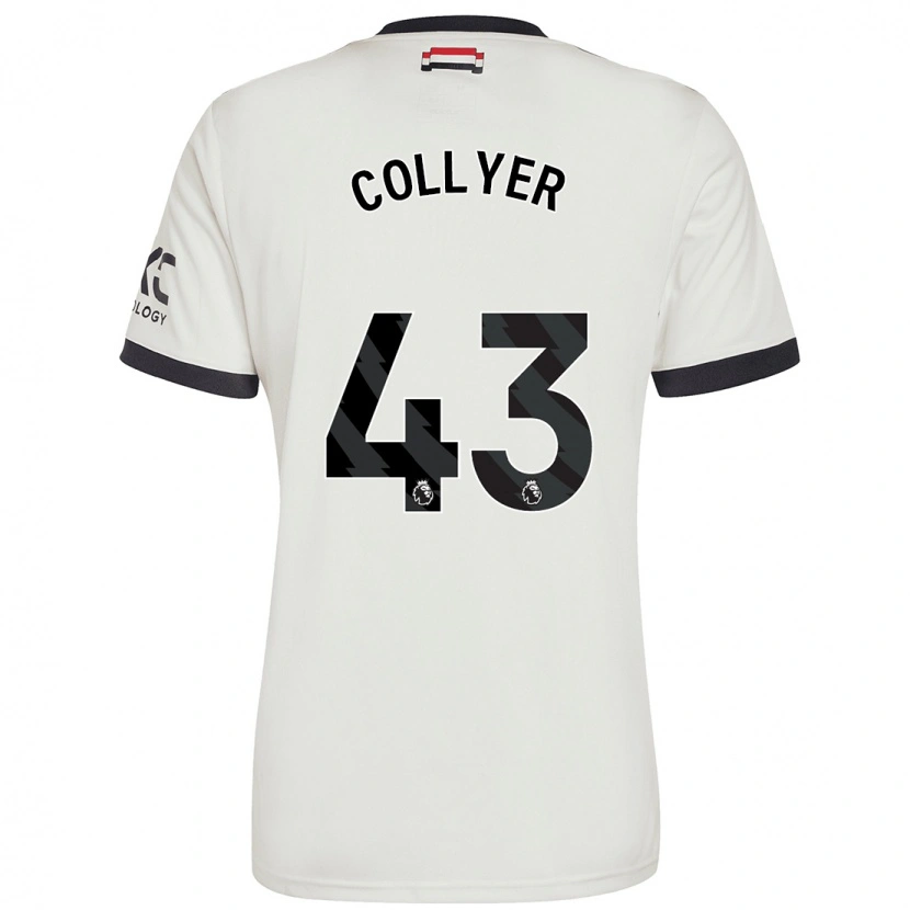 Danxen Homme Maillot Toby Collyer #43 Blanc Cassé Troisieme 2024/25 T-Shirt