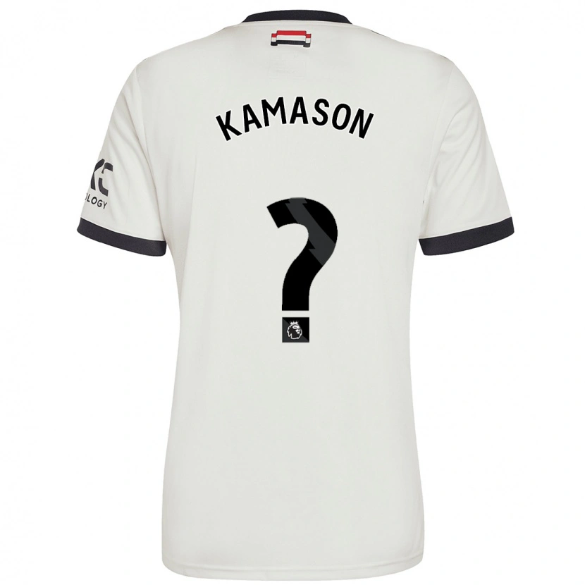 Danxen Homme Maillot Jaydan Kamason #0 Blanc Cassé Troisieme 2024/25 T-Shirt