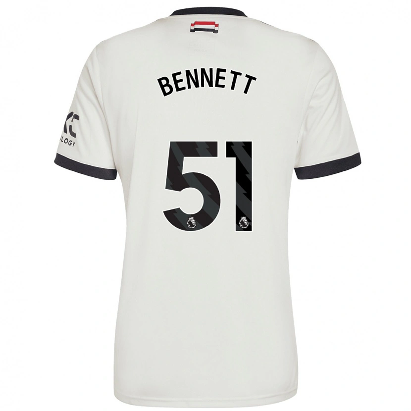 Danxen Homme Maillot Rhys Bennett #51 Blanc Cassé Troisieme 2024/25 T-Shirt