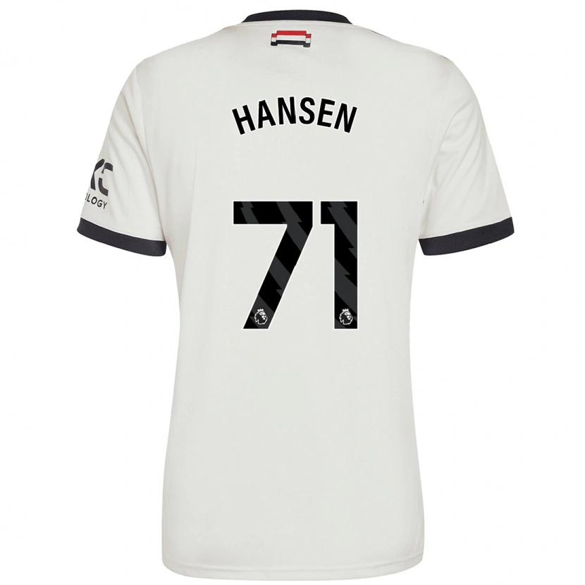 Danxen Homme Maillot Isak Hansen-Aaroen #71 Blanc Cassé Troisieme 2024/25 T-Shirt