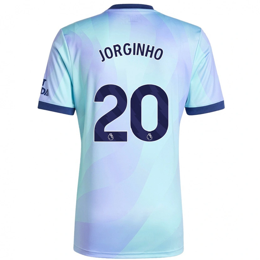 Danxen Homme Maillot Jorginho #20 Aqua Troisieme 2024/25 T-Shirt