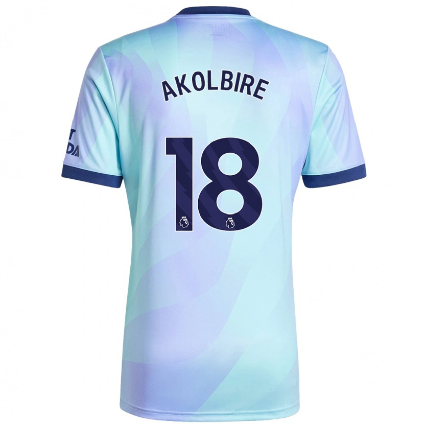 Danxen Homme Maillot Bless Akolbire #18 Aqua Troisieme 2024/25 T-Shirt