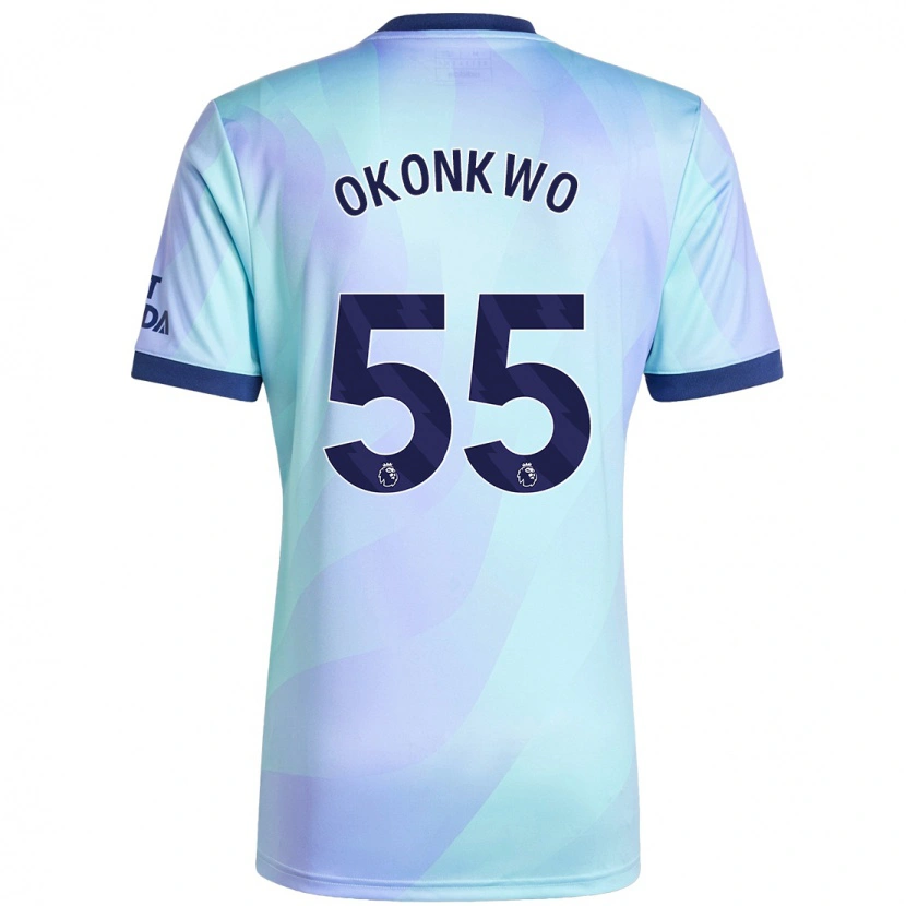 Danxen Homme Maillot Brian Okonkwo #55 Aqua Troisieme 2024/25 T-Shirt