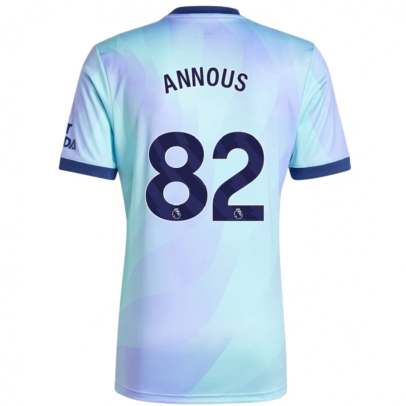 Danxen Homme Maillot Andre Annous #82 Aqua Troisieme 2024/25 T-Shirt