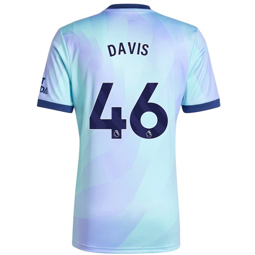 Danxen Homme Maillot Timi Davis #46 Aqua Troisieme 2024/25 T-Shirt