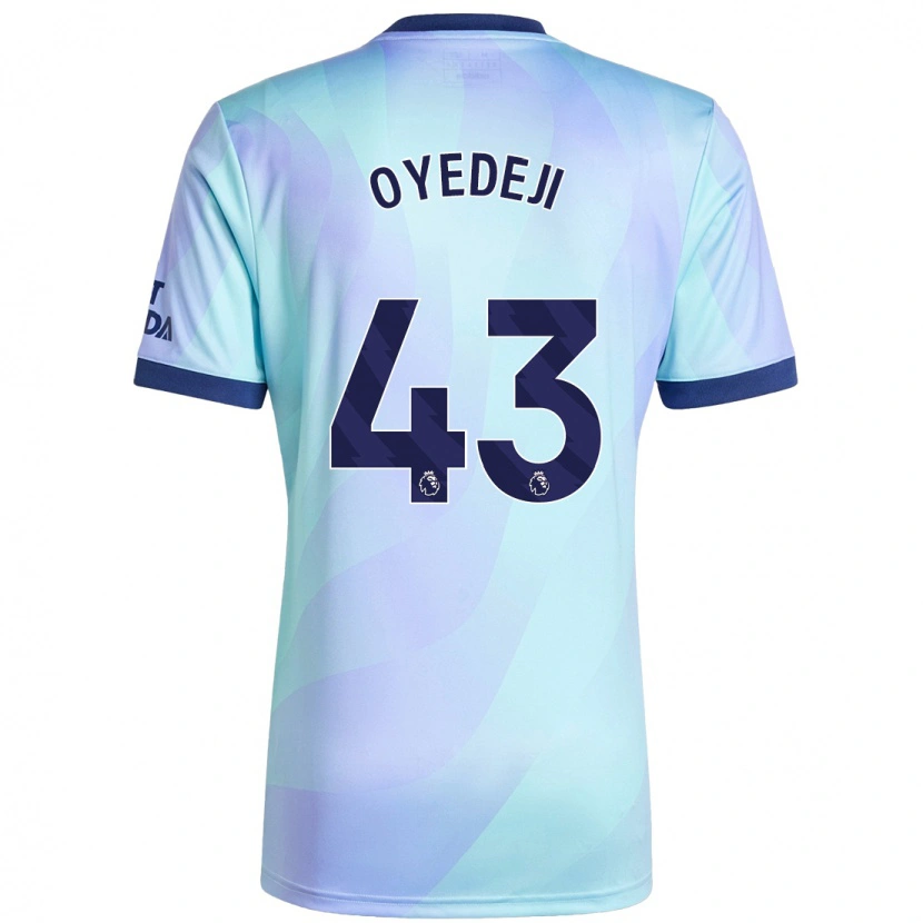 Danxen Homme Maillot Nathan Butler Oyedeji #43 Aqua Troisieme 2024/25 T-Shirt