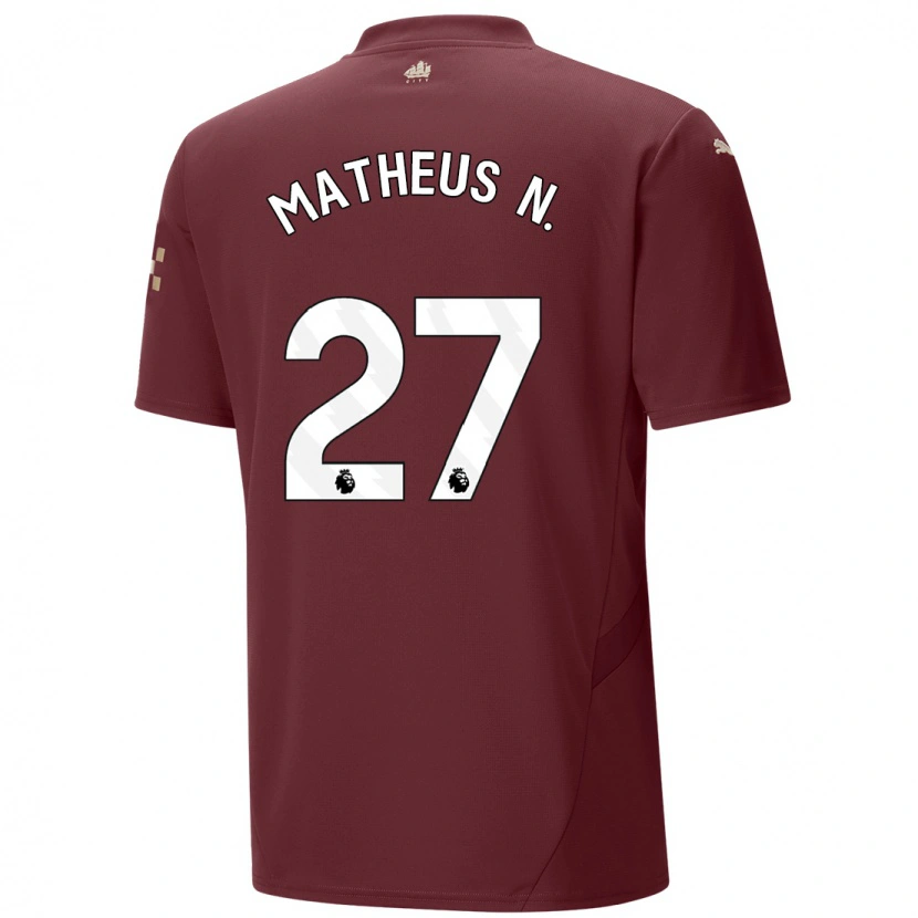 Danxen Homme Maillot Matheus Nunes #27 Marron Troisieme 2024/25 T-Shirt