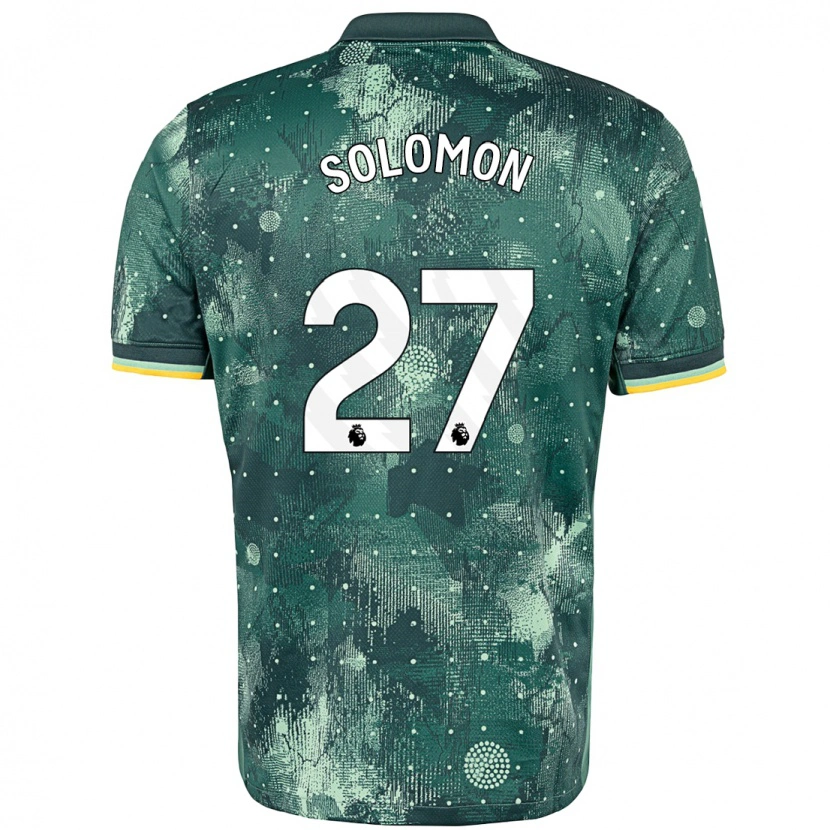 Danxen Homme Maillot Manor Solomon #27 Vert Menthe Troisieme 2024/25 T-Shirt