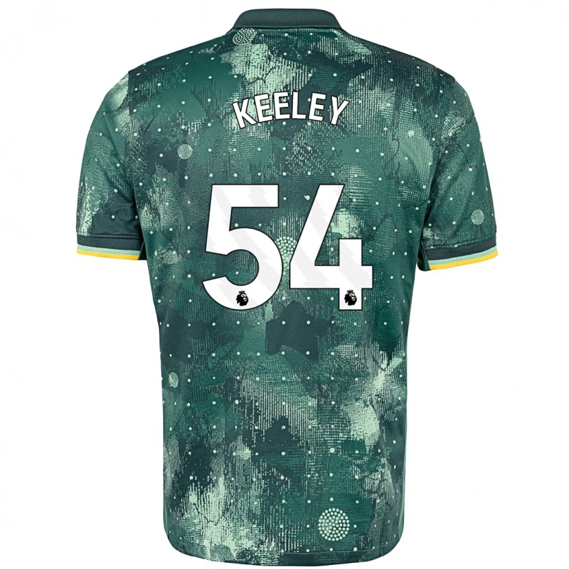 Danxen Homme Maillot Josh Keeley #54 Vert Menthe Troisieme 2024/25 T-Shirt